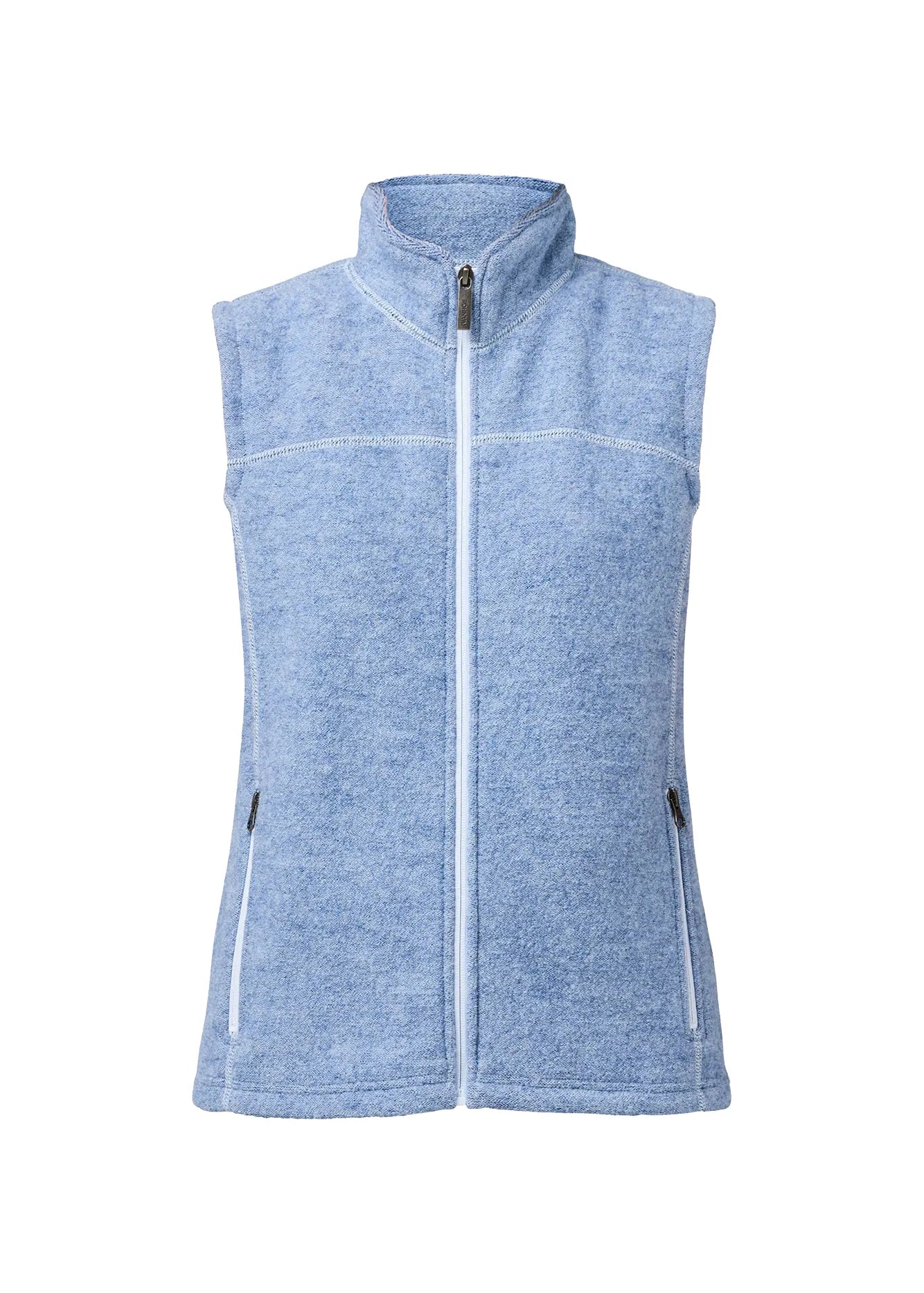 BEATA VEST, 100% FILTAD ULL — FADED DENIM - Ivanhoe of Sweden