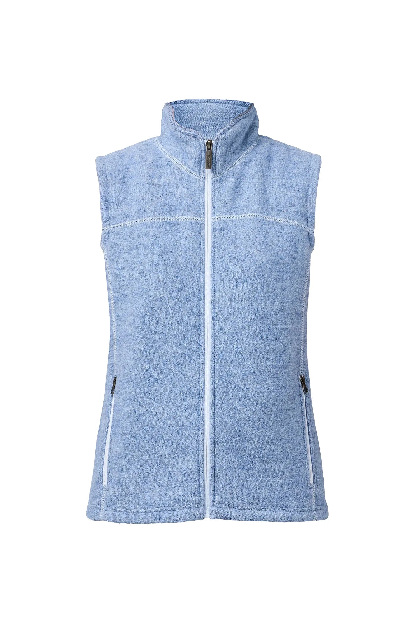 BEATA VEST, 100% FILTAD ULL — FADED DENIM - Ivanhoe of Sweden