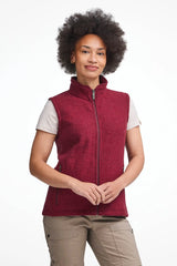 BEATA VEST, 100% FILTAD ULL — DEEP RED