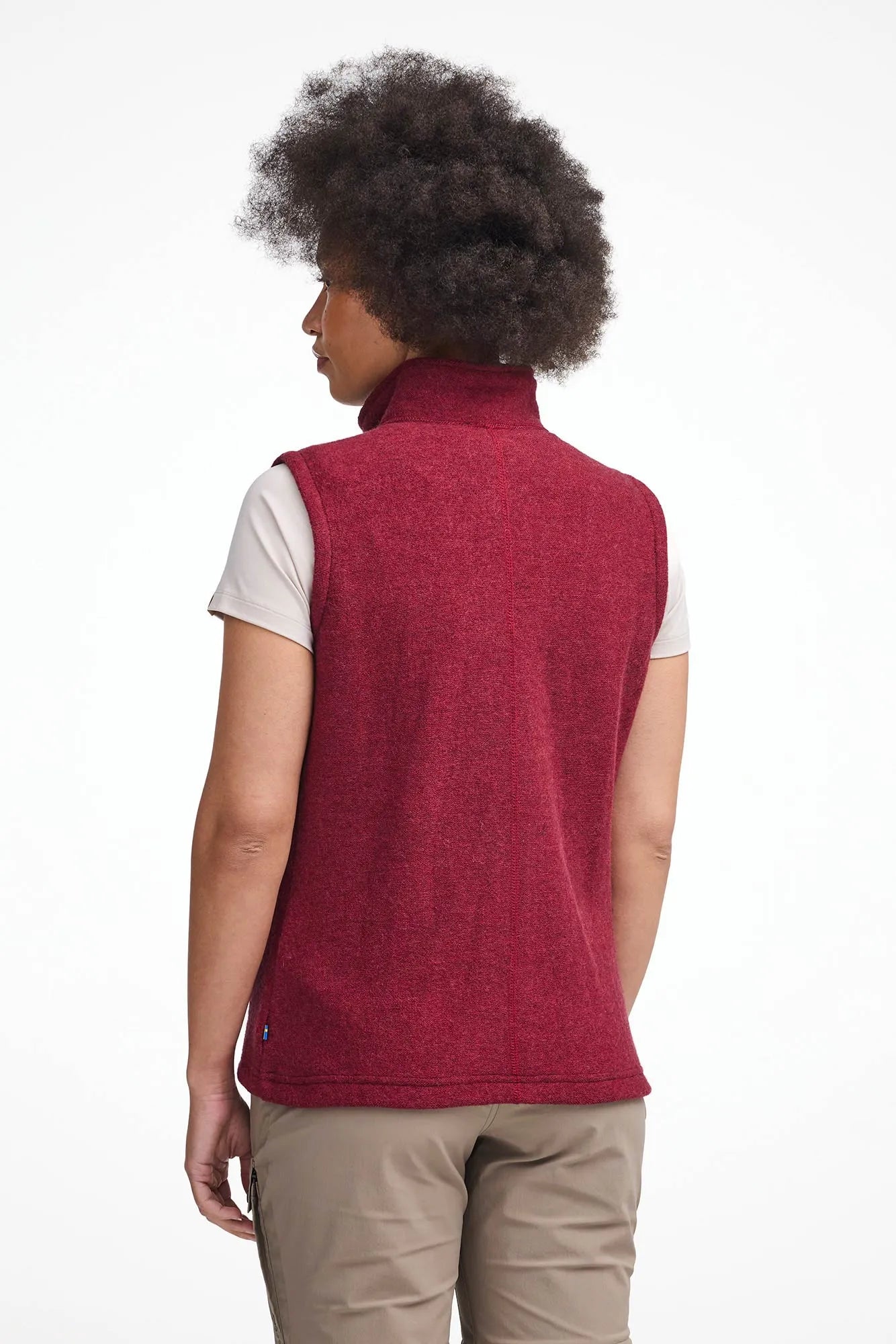 BEATA VEST, 100% FILTAD ULL — DEEP RED - Ivanhoe of Sweden