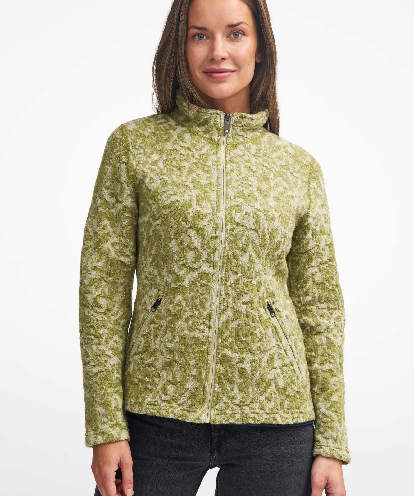 TUVA JAQUARD, 100% FILTAD ULL — GOLDEN LIME - Ivanhoe of Sweden