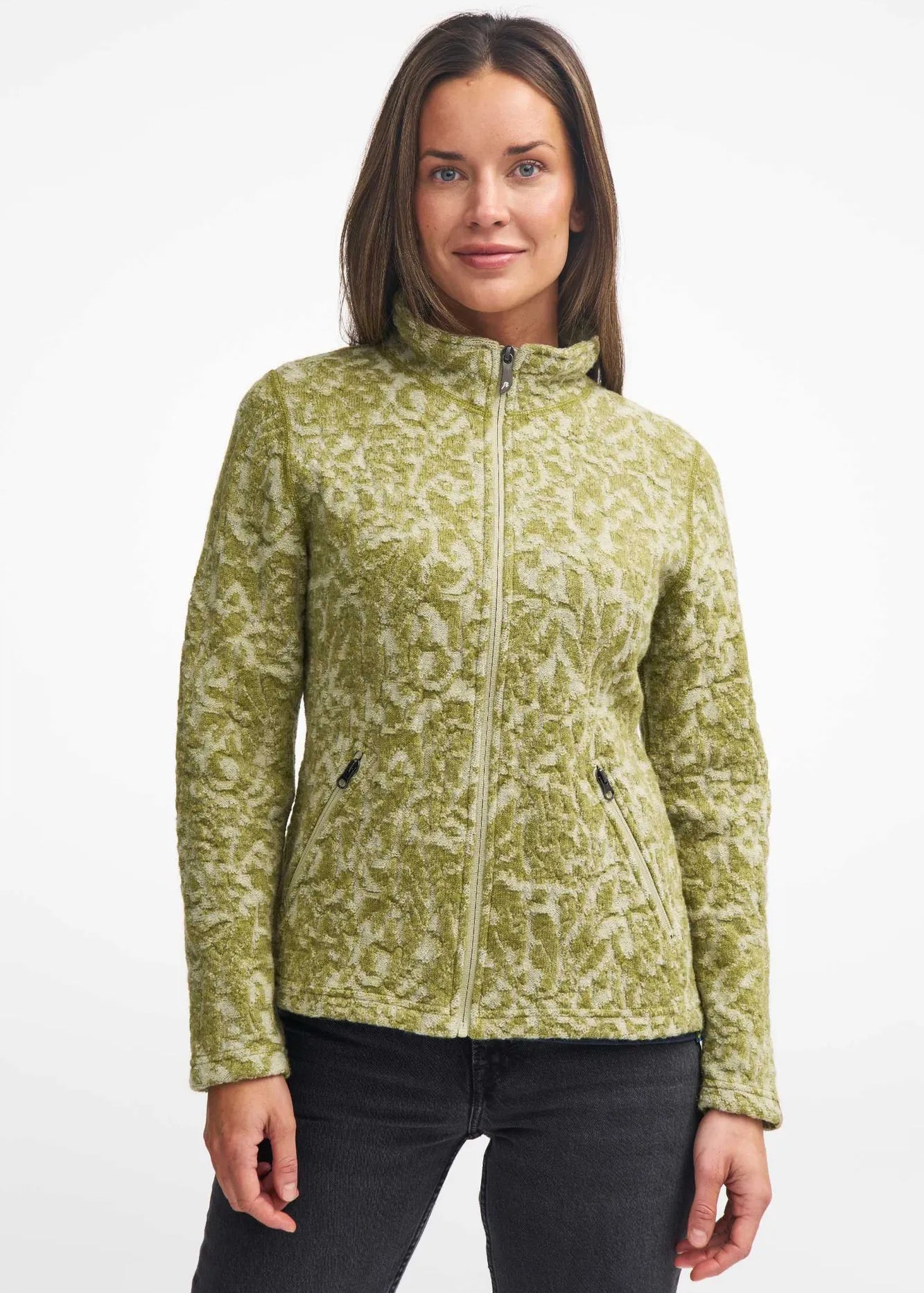 TUVA JAQUARD, 100% FILTAD ULL — GOLDEN LIME - Ivanhoe of Sweden
