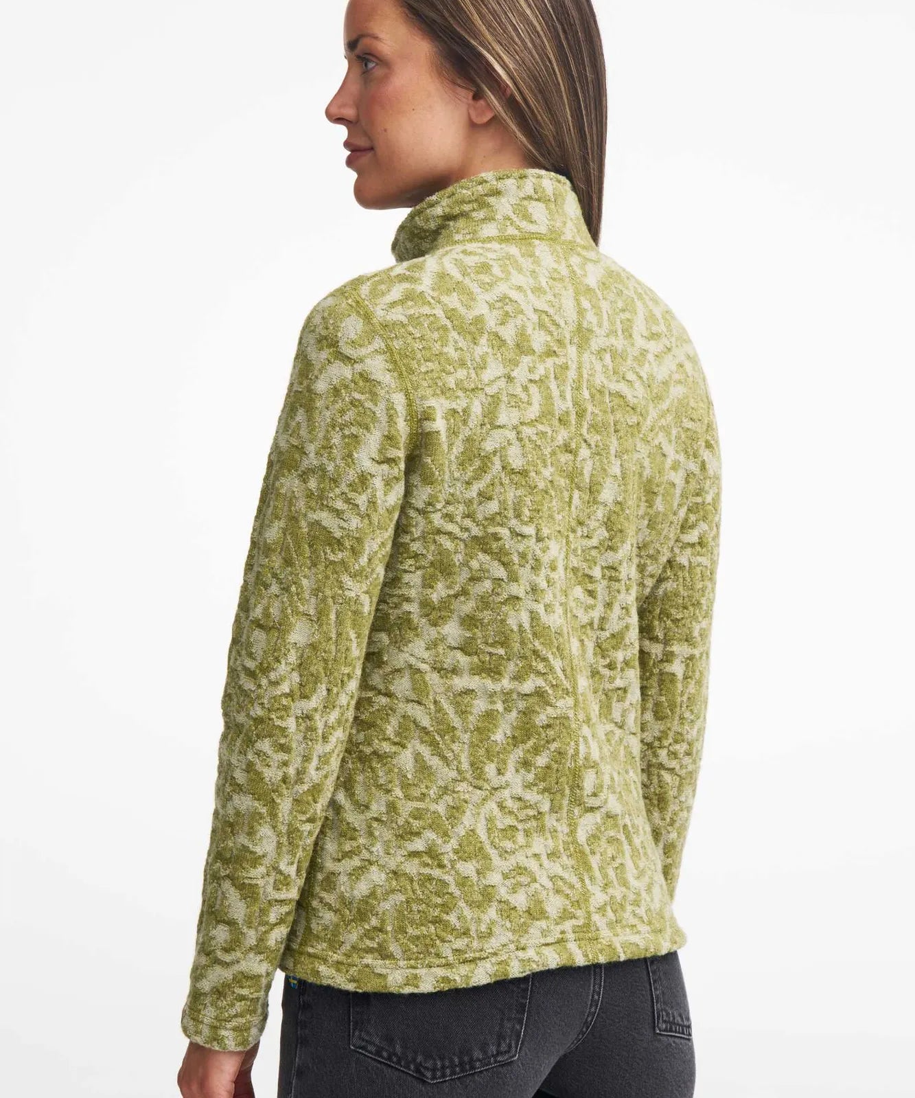TUVA JAQUARD, 100% FILTAD ULL — GOLDEN LIME - Ivanhoe of Sweden