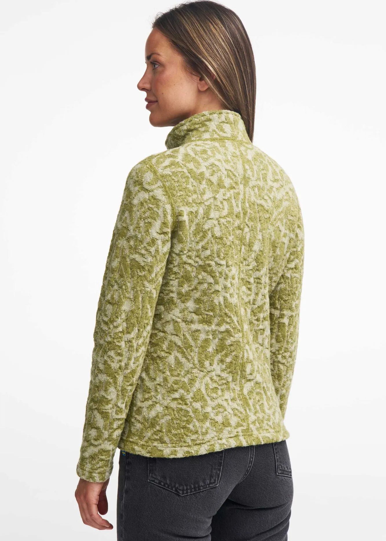 TUVA JAQUARD, 100% FILTAD ULL — GOLDEN LIME - Ivanhoe of Sweden