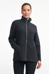 BRODAL LONG CLASSIC, 100% BOILED WOOL  — BLACK