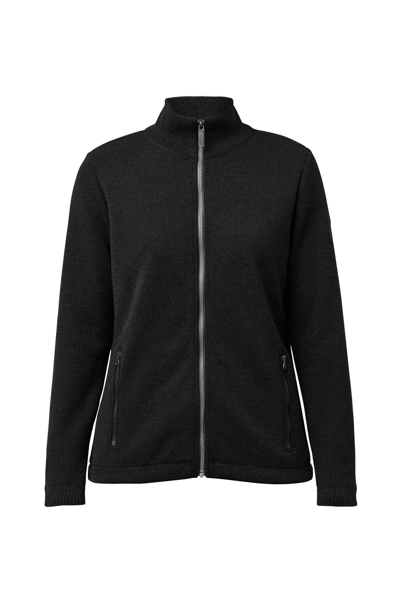 HARRIET WINDBREAKER, 100% FINE MERINOULL — BLACK - Ivanhoe of Sweden