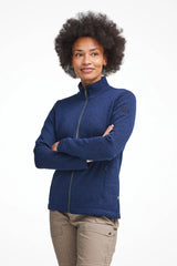 HARRIET WINDBREAKER, 100% FINE MERINOULL — STEELBLUE