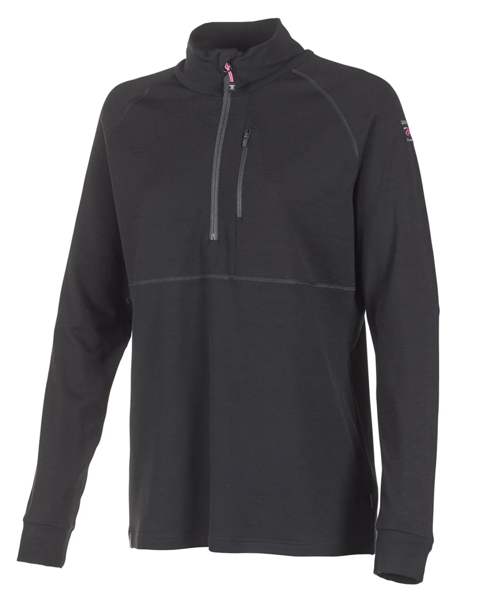 UNDERWOOL PIPER HALF ZIP — BLACK - Ivanhoe of Sweden