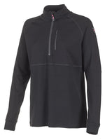 UNDERWOOL PIPER HALF ZIP  — BLACK