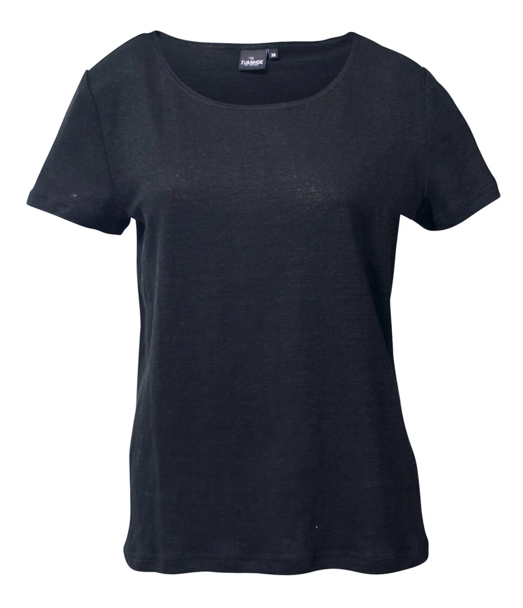 GY LEILA T - SHIRT 100% LIN — BLACK - Ivanhoe of Sweden