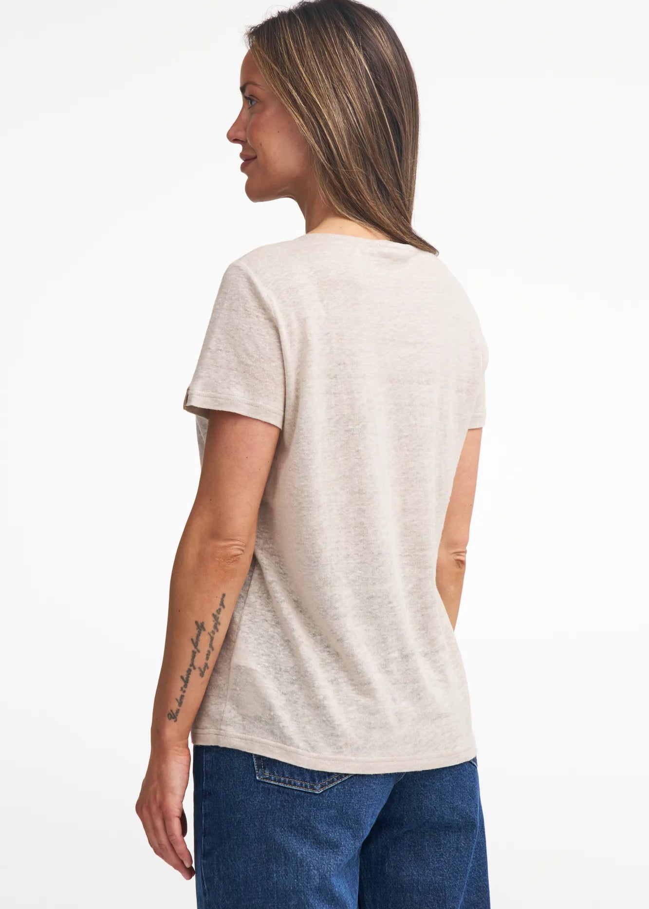 GY LEILA T - SHIRT 100% LIN — NATURMELANGE - Ivanhoe of Sweden