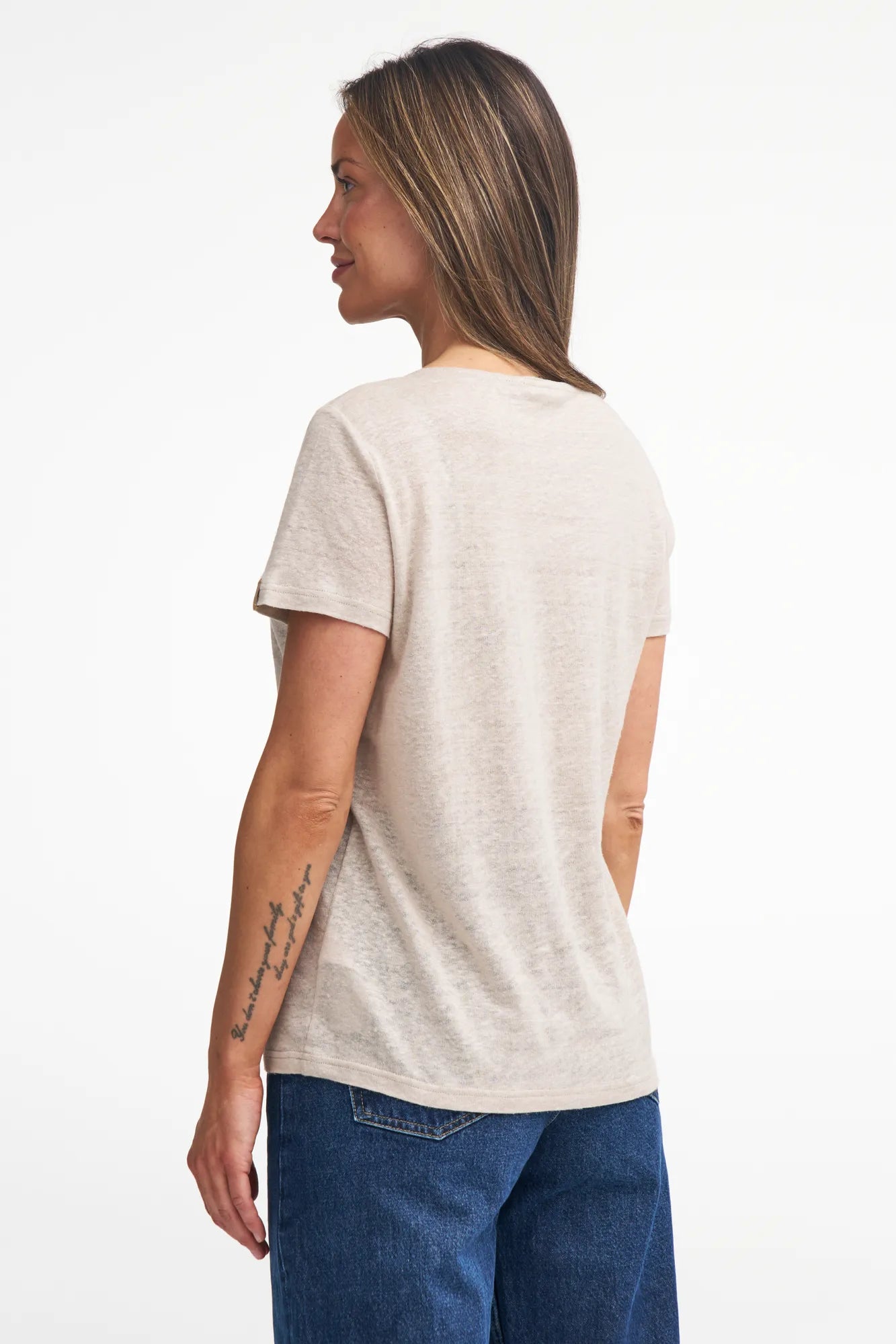 GY LEILA T - SHIRT 100% LIN — NATURMELANGE - Ivanhoe of Sweden