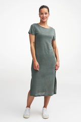 GY EDLA DRESS — DARK OLIVE