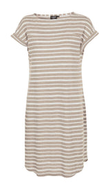 GY LIZ DRESS STRIPE — SAND