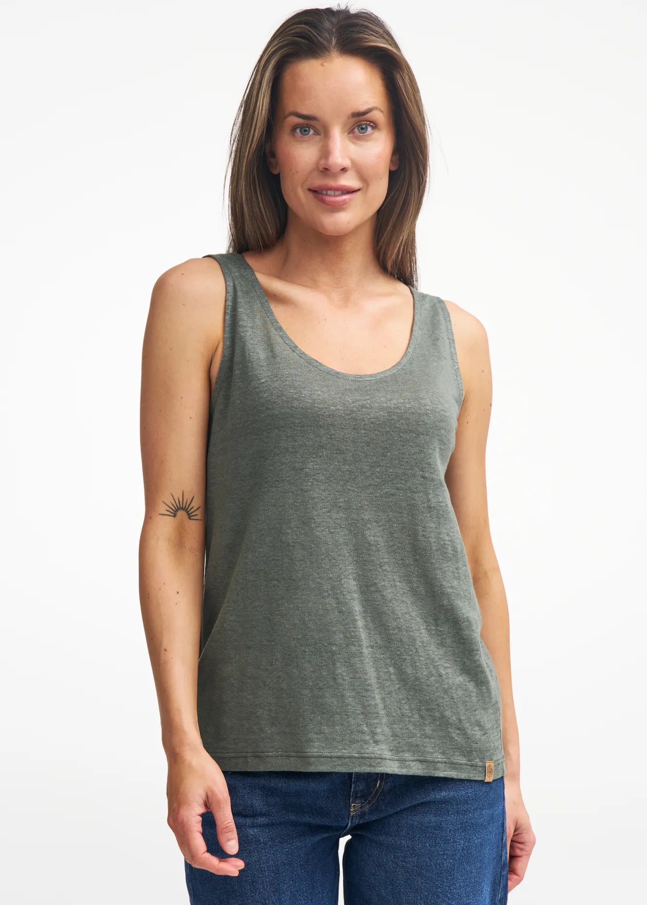 GY JILLY 100% LIN — DARK OLIVE - Ivanhoe of Sweden