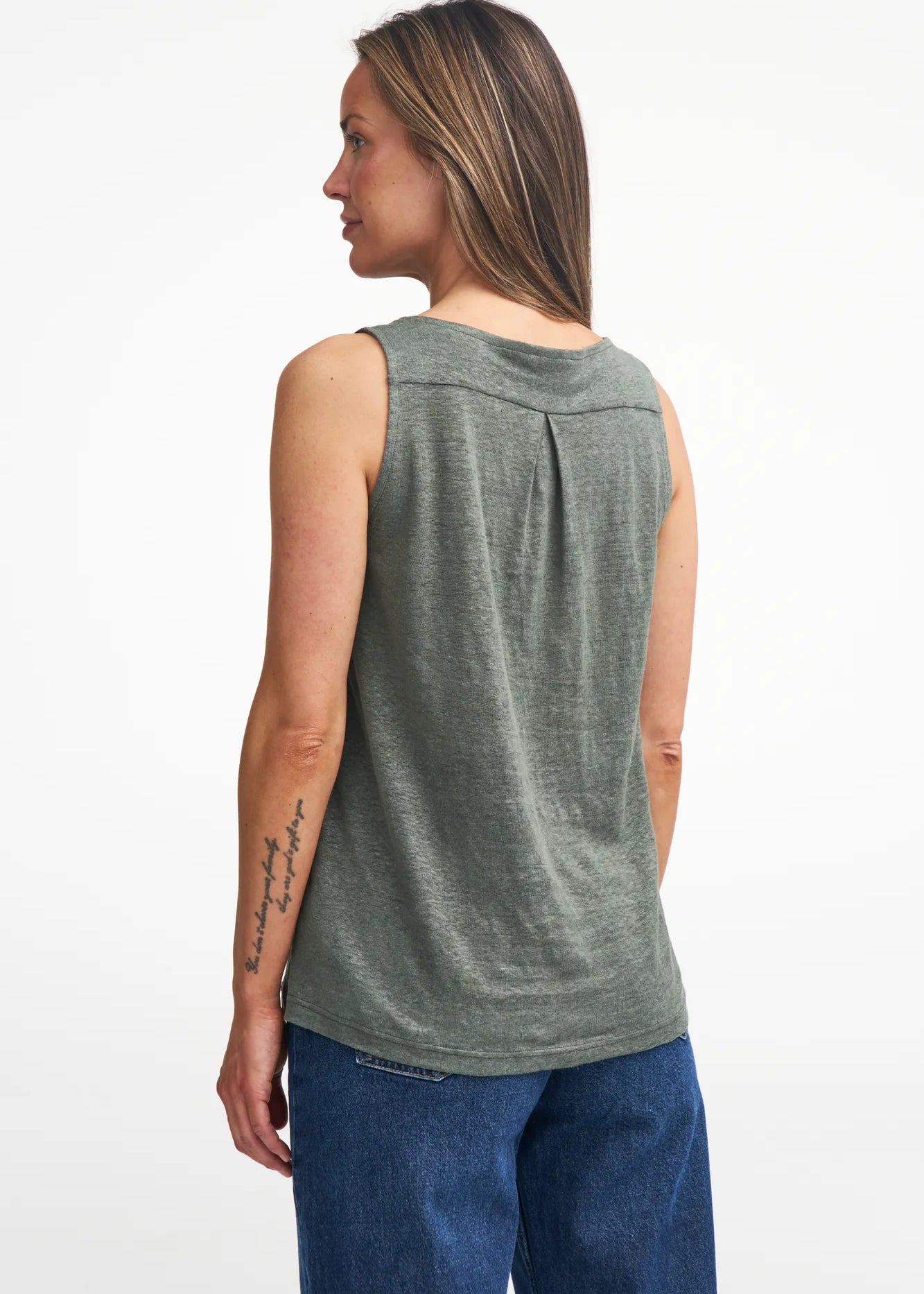 GY JILLY 100% LIN — DARK OLIVE - Ivanhoe of Sweden