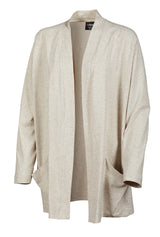 GY BEYLA CARDIGAN  — NATURMELANGE