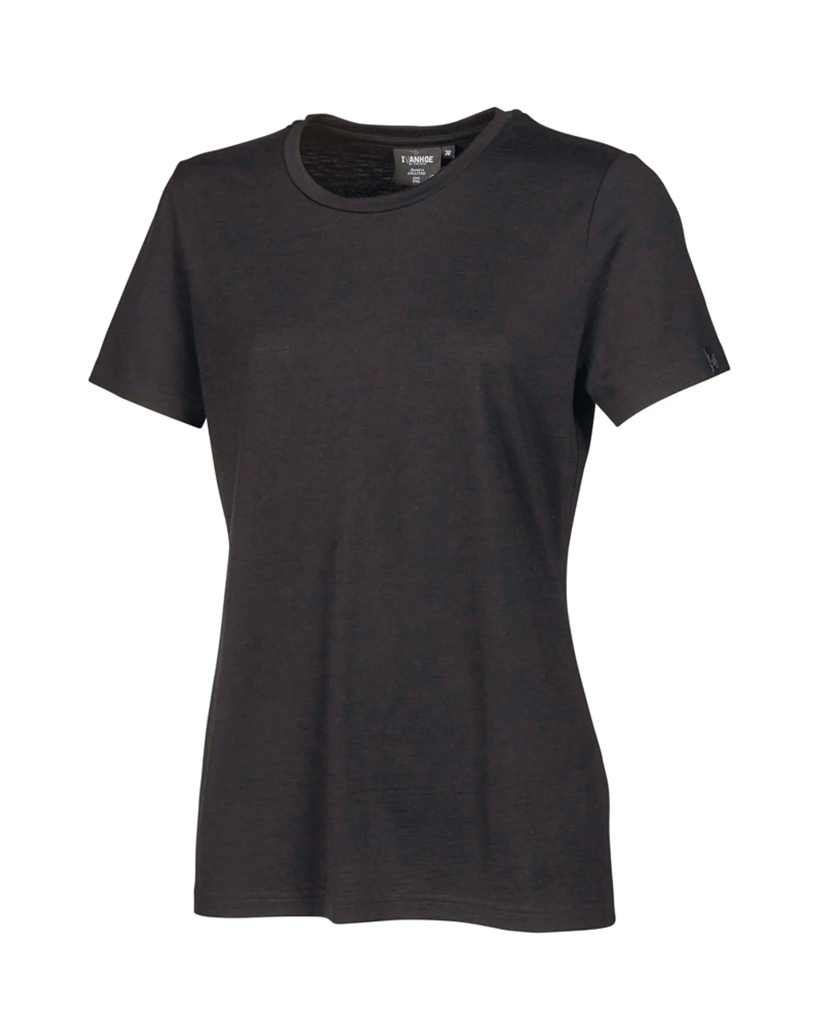 UNDERWOOL CILLA T - SHIRT 100% MERINOULL — BLACK - Ivanhoe of Sweden