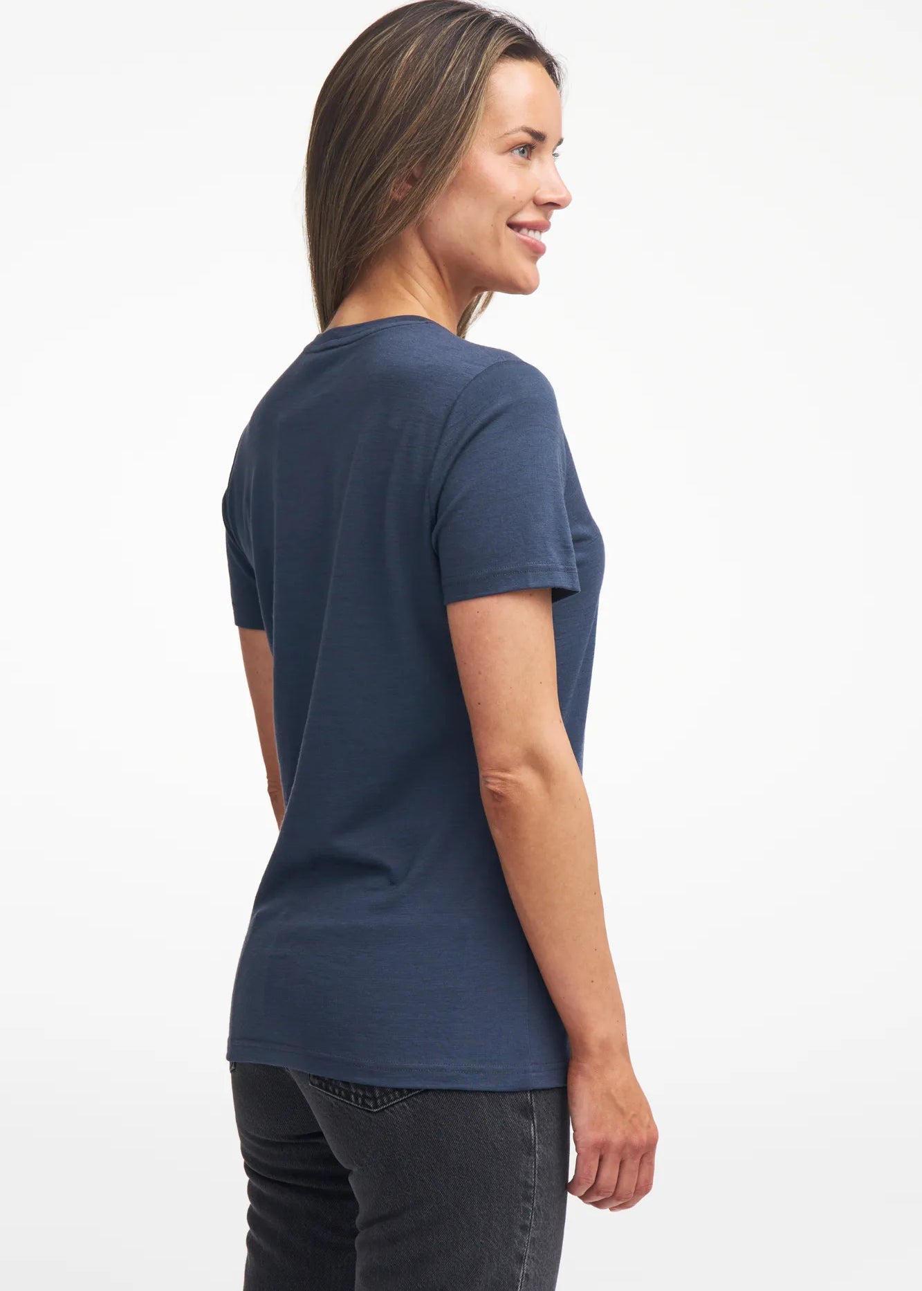 UNDERWOOL CILLA T - SHIRT 100% MERINOULL — STEELBLUE - Ivanhoe of Sweden