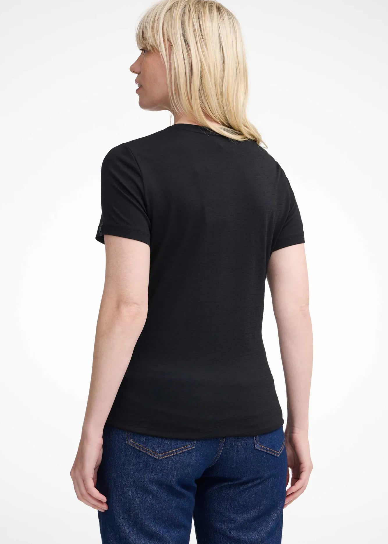 UW CILLA OUTDOOR, 100% EXTRA FIN MERINO ULL — BLACK - Ivanhoe of Sweden