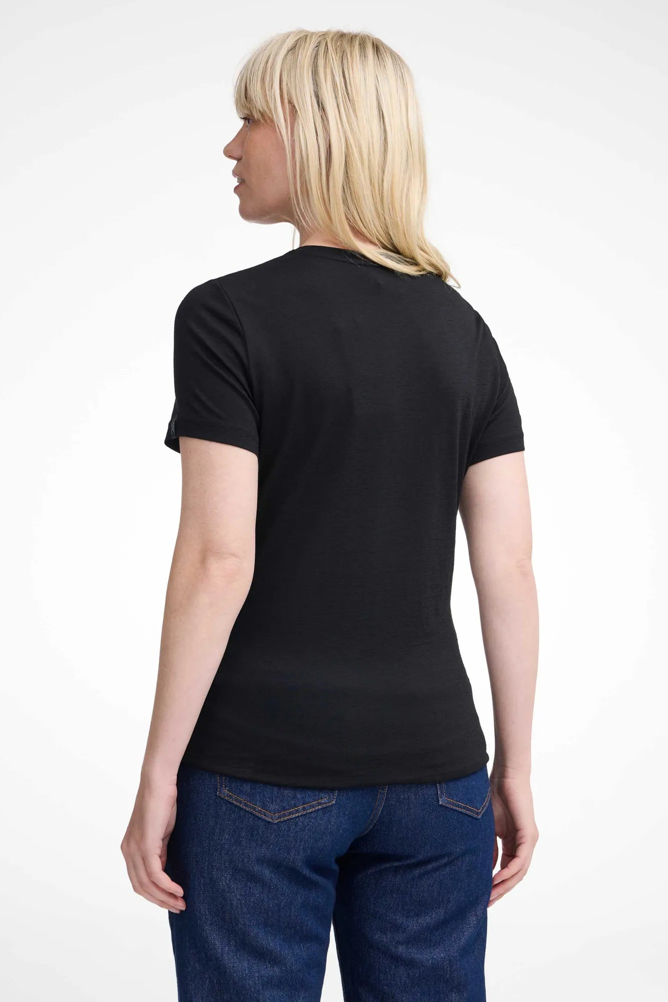 UW CILLA OUTDOOR, 100% EXTRA FIN MERINO ULL — BLACK - Ivanhoe of Sweden