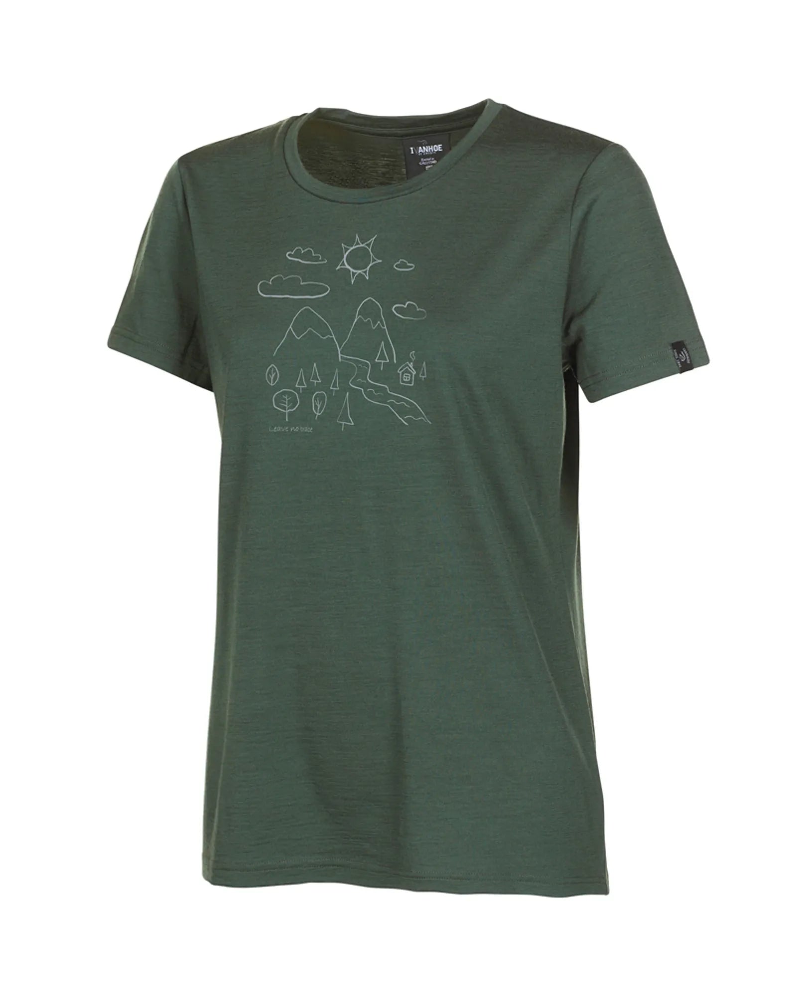 UW CILLA OUTDOOR, 100% EXTRA FIN MERINO ULL — RIFLE GREEN - Ivanhoe of Sweden