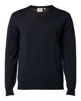MERINO V-NECK MALE, 100% MERINO WOOL EXTRAFINE — NAVY