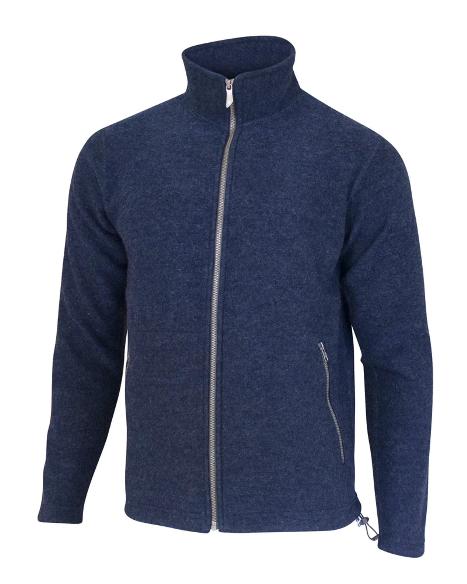 BRUNO FULL ZIP, 60% FILTAD ULL, 40% LYOCELL — LIGHT NAVY - Ivanhoe of Sweden
