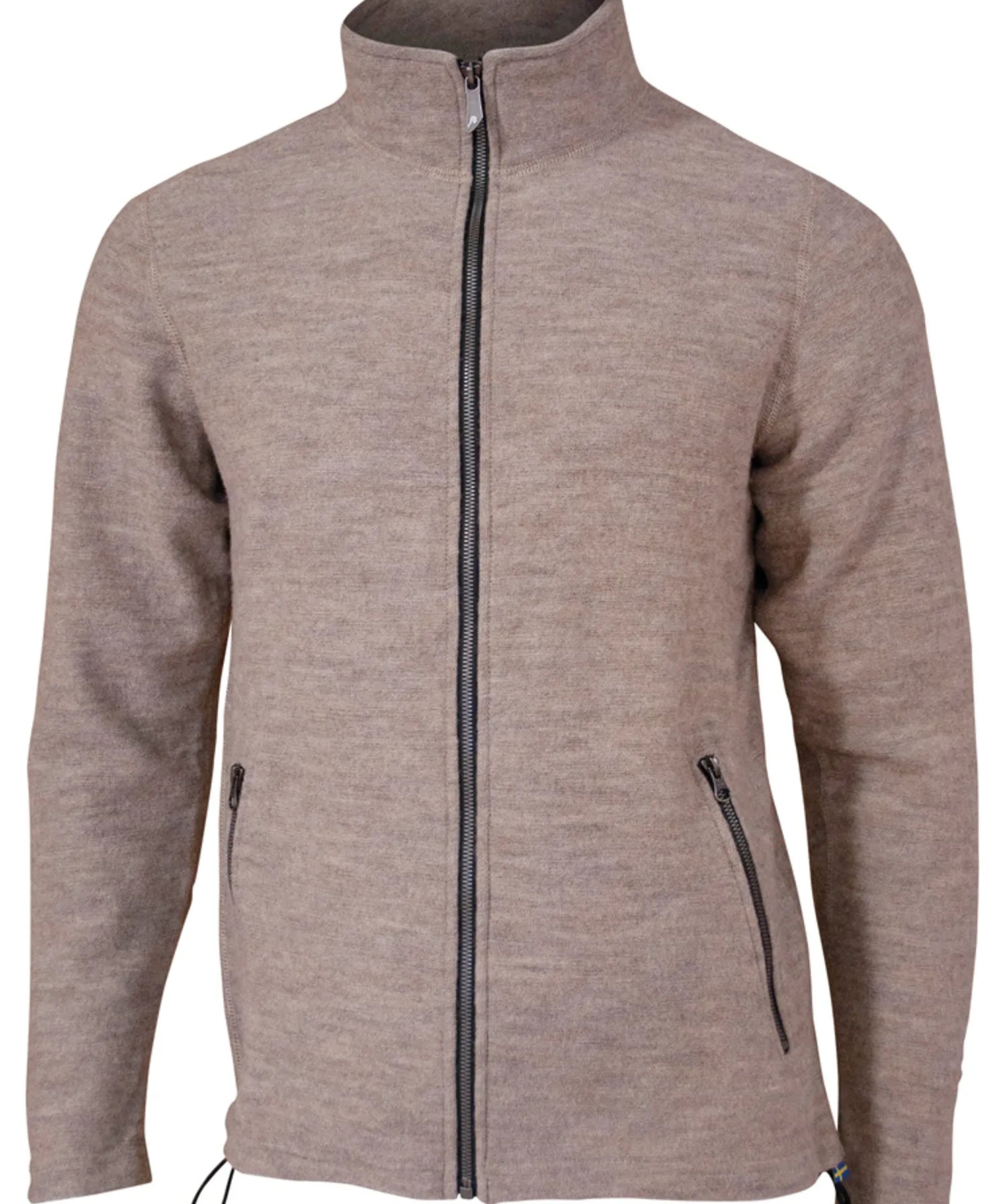 BRUNO FULL ZIP, 60% FILTAD ULL, 40% LYOCELL — STONE - Ivanhoe of Sweden