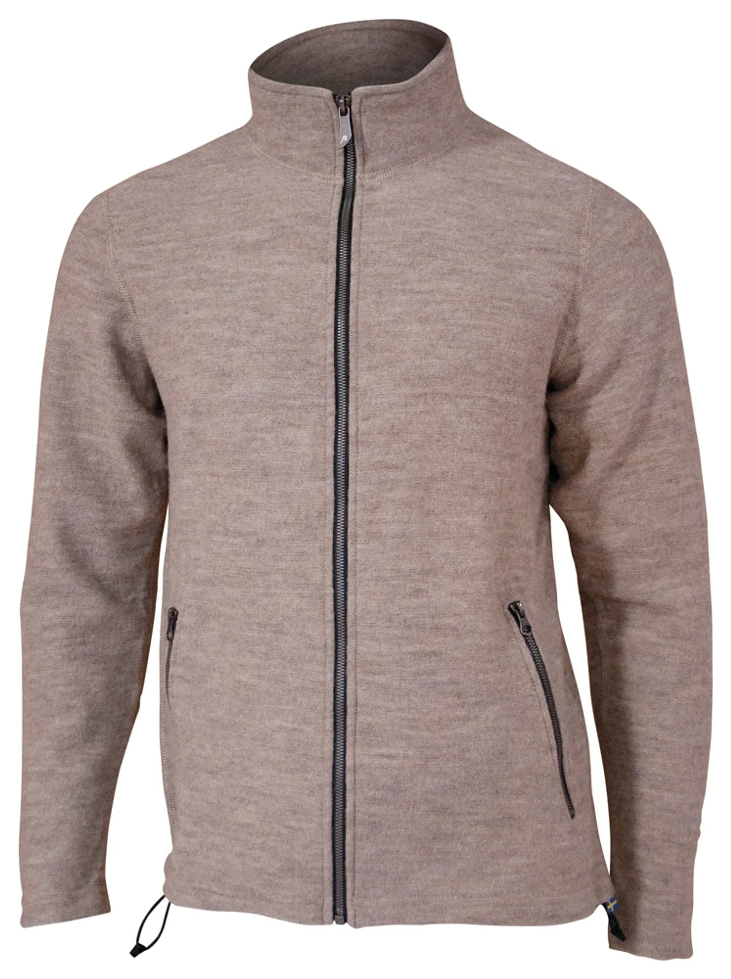 BRUNO FULL ZIP, 60% FILTAD ULL, 40% LYOCELL — STONE - Ivanhoe of Sweden