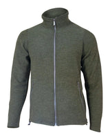 BRUNO FULL ZIP, 60% FILTAD ULL, 40% LYOCELL — LODEN GREEN