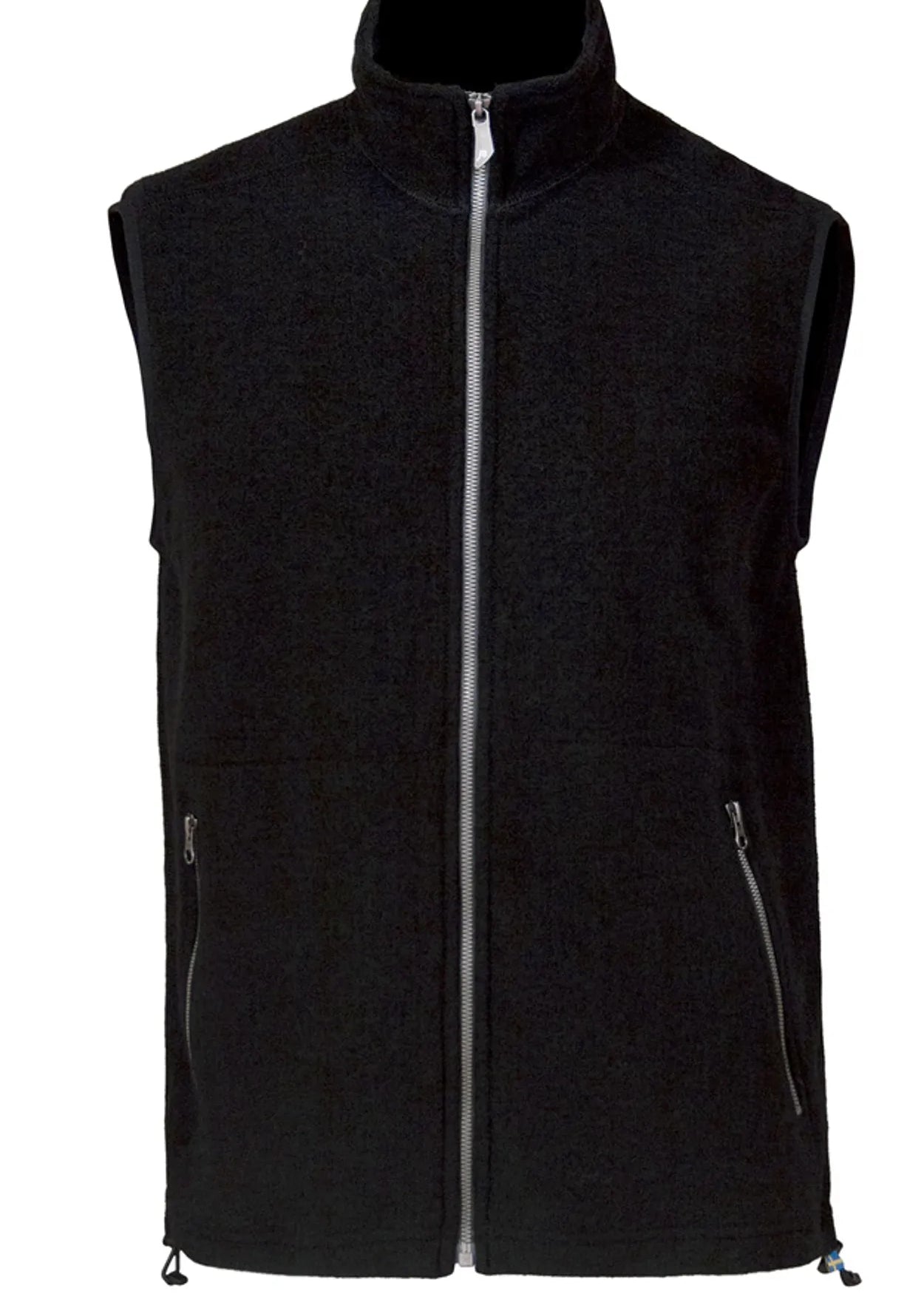 KURRE VEST, 60% FILTAD ULL, 40% LYOCELL — BLACK - Ivanhoe of Sweden