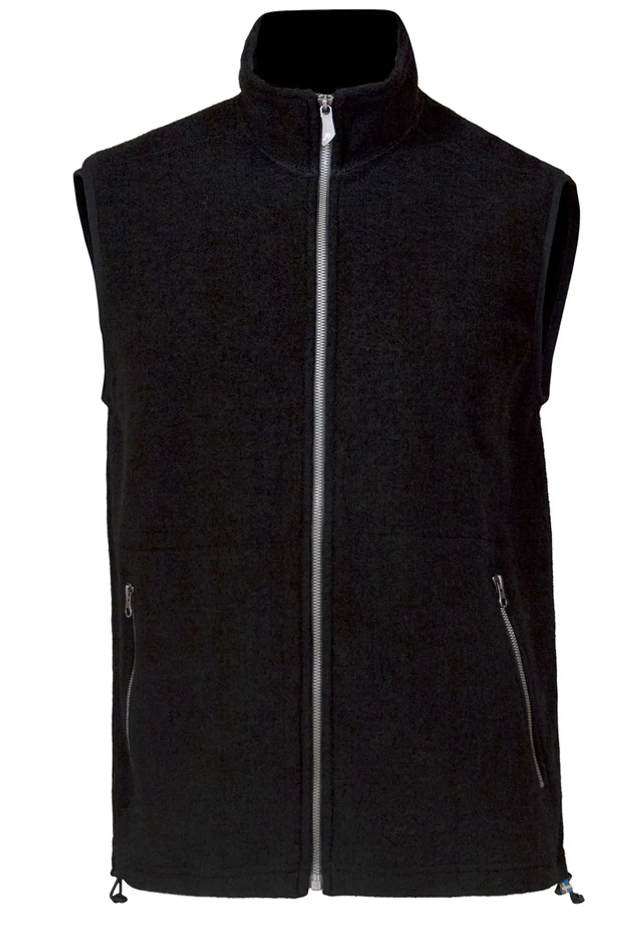 KURRE VEST, 60% FILTAD ULL, 40% LYOCELL — BLACK - Ivanhoe of Sweden