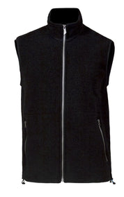 KURRE VEST, 60% FILTAD ULL, 40% LYOCELL — BLACK - Ivanhoe of Sweden