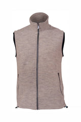 KURRE VEST, 60% FILTAD ULL, 40% LYOCELL   — STONE