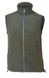 KURRE VEST, 60% FILTAD ULL, 40% LYOCELL   — LODEN GREEN