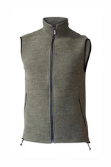 KURRE VEST, 60% FILTAD ULL, 40% LYOCELL   — LICHEN GREEN