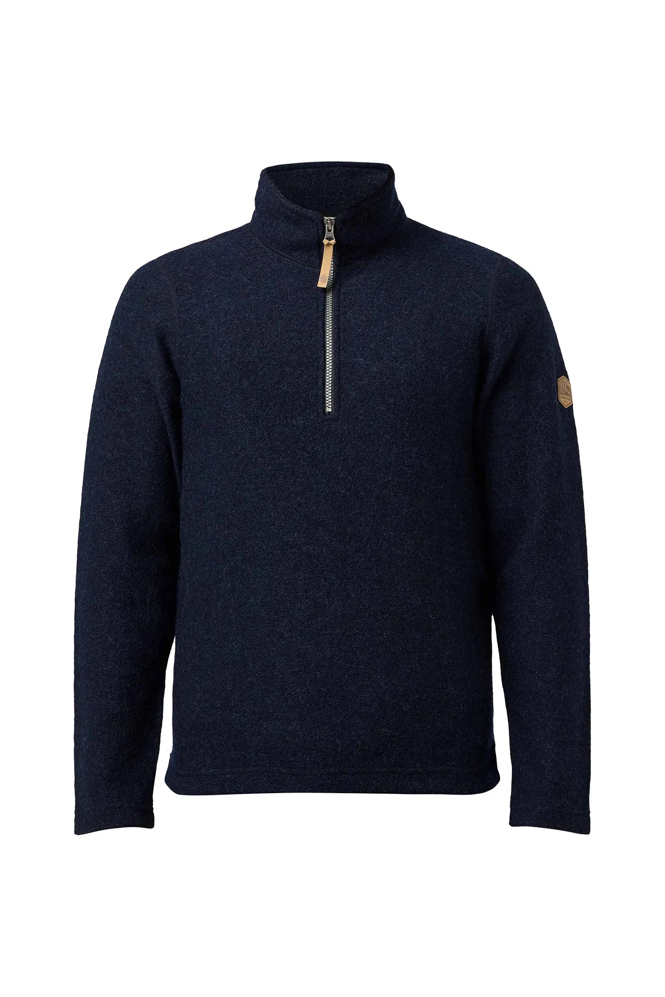 BRODAL HALF ZIP, 100% FILTAD ULL — LIGHT NAVY - Ivanhoe of Sweden