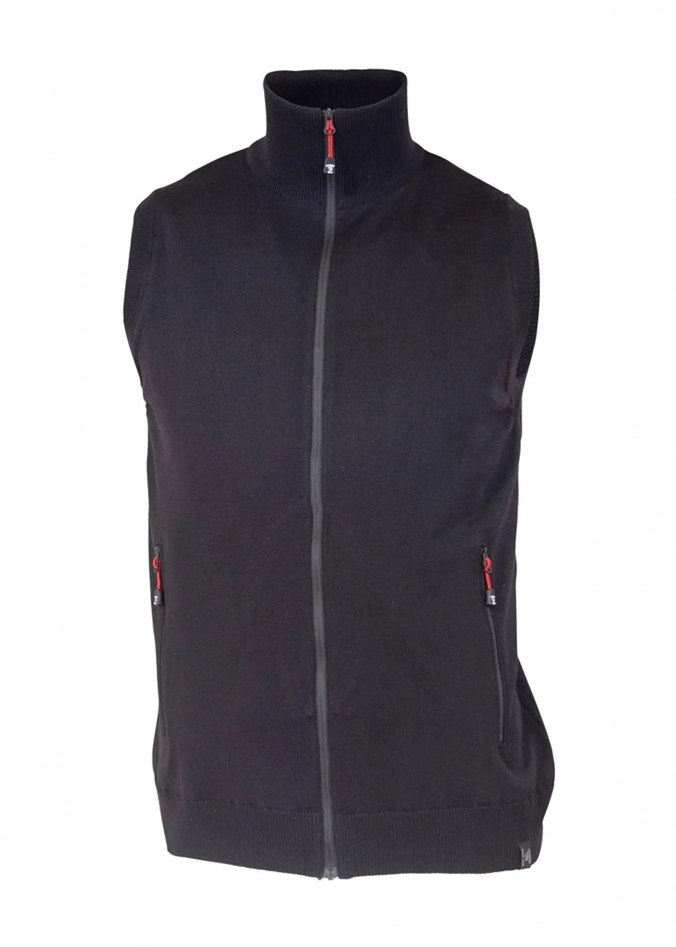 YORK VEST WINDBREAKER , 100% EXTRA FINE MERINOULL — BLACK - Ivanhoe of Sweden