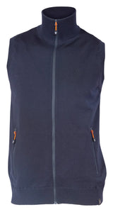 YORK VEST WINDBREAKER , 100% EXTRA FINE MERINOULL  — NAVY