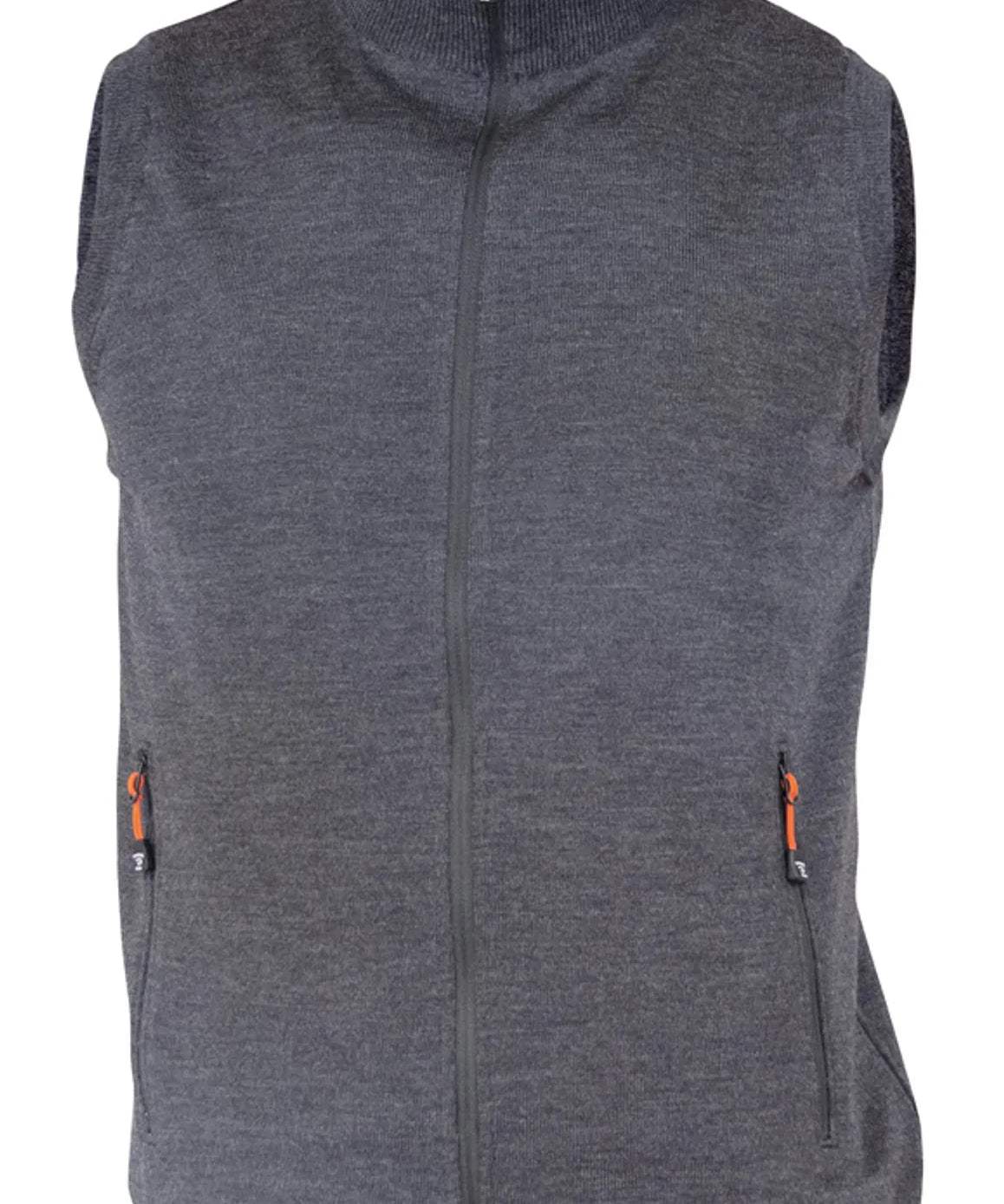 YORK VEST WINDBREAKER , 100% EXTRA FINE MERINOULL — GRAPHITE MARL - Ivanhoe of Sweden