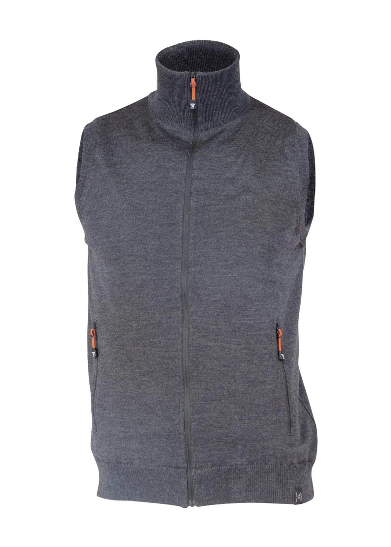 YORK VEST WINDBREAKER , 100% EXTRA FINE MERINOULL — GRAPHITE MARL - Ivanhoe of Sweden