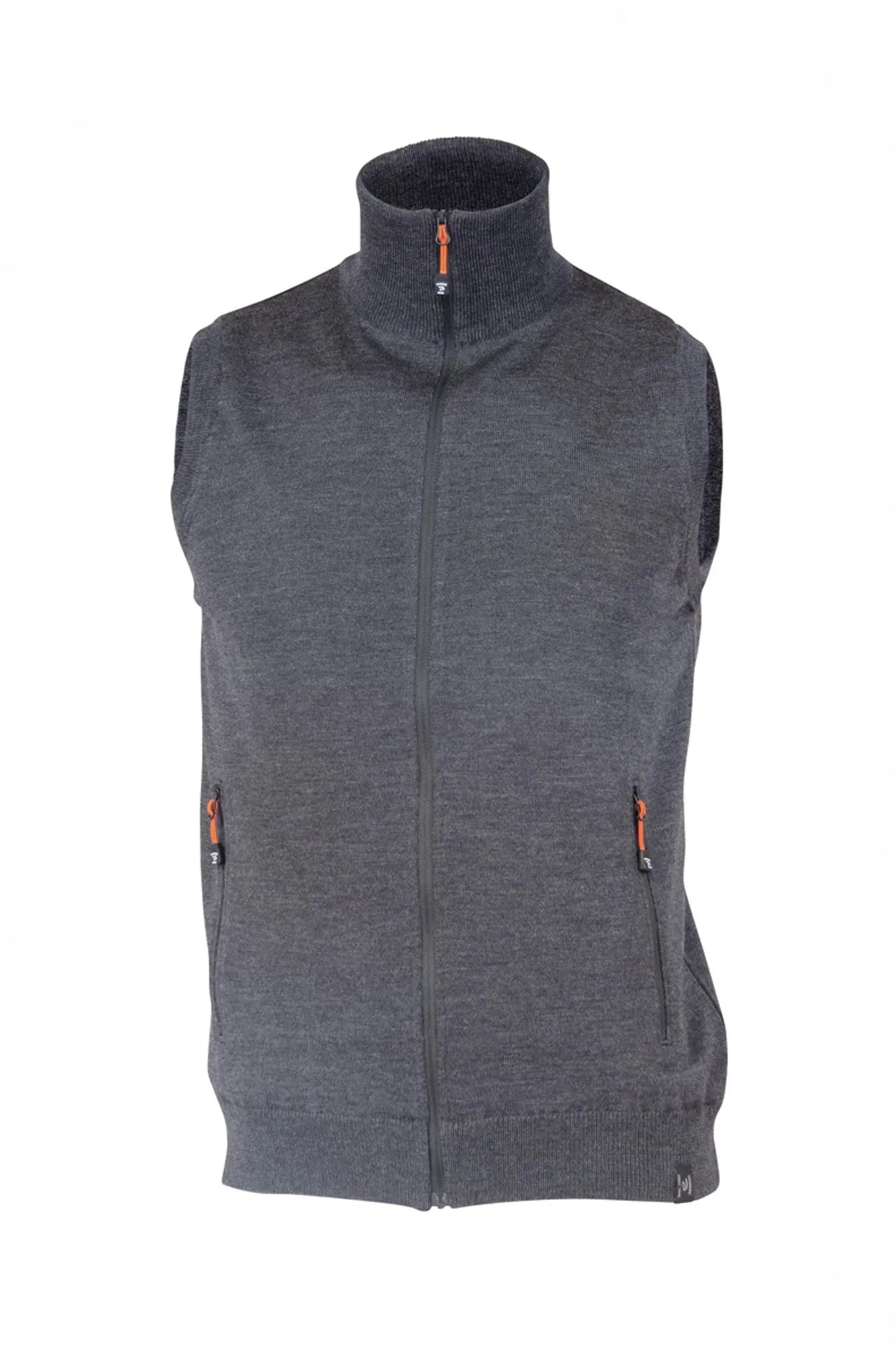 YORK VEST WINDBREAKER , 100% EXTRA FINE MERINOULL — GRAPHITE MARL - Ivanhoe of Sweden