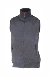 YORK VEST WINDBREAKER , 100% EXTRA FINE MERINOULL — GRAPHITE MARL - Ivanhoe of Sweden