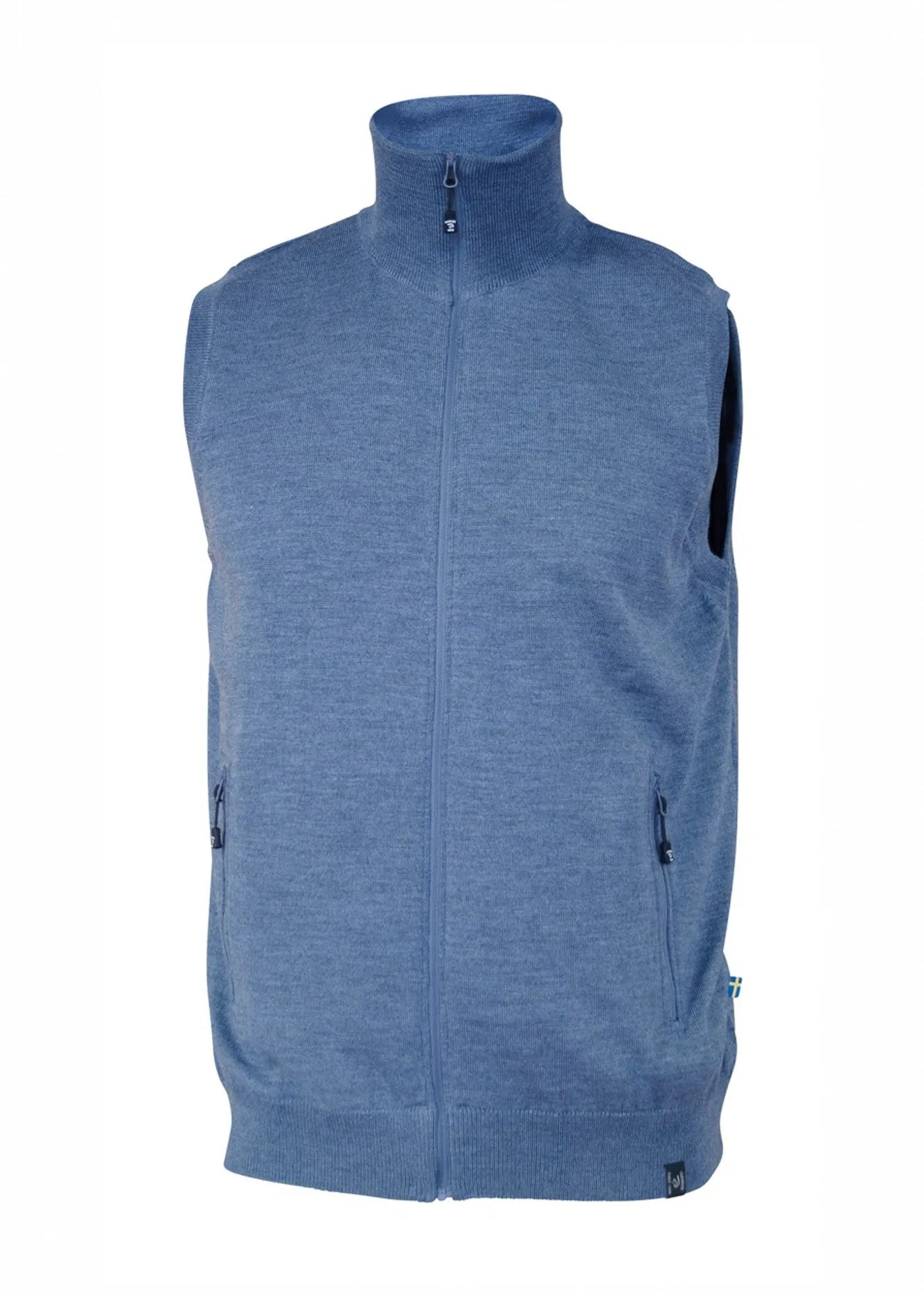 YORK VEST WINDBREAKER , 100% EXTRA FINE MERINOULL — DENIM - Ivanhoe of Sweden