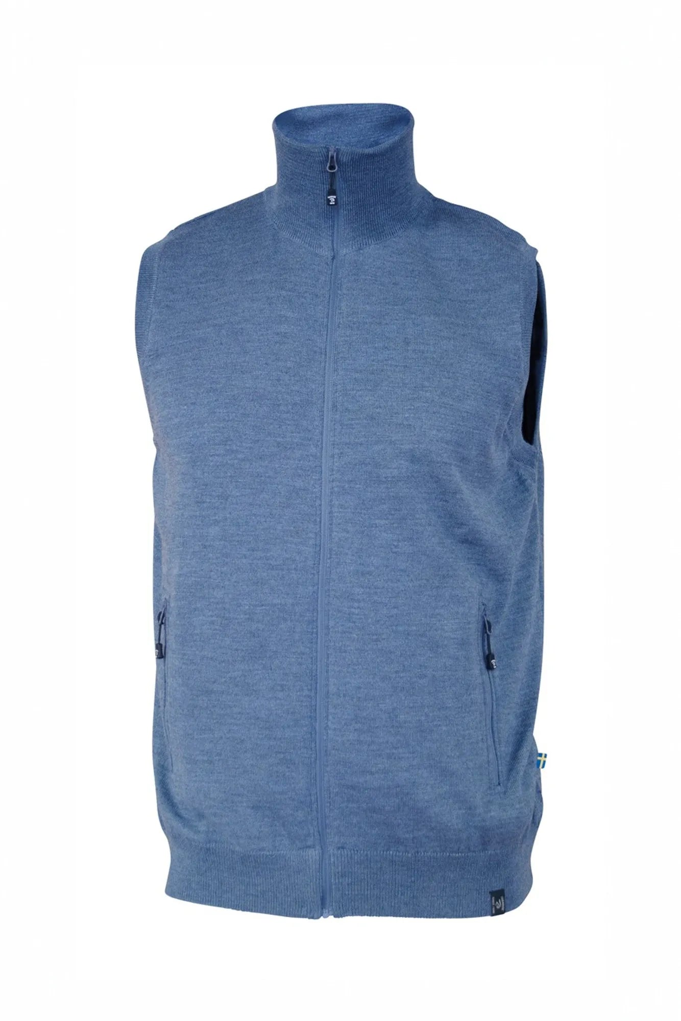 YORK VEST WINDBREAKER , 100% EXTRA FINE MERINOULL — DENIM - Ivanhoe of Sweden