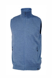 YORK VEST WINDBREAKER , 100% EXTRA FINE MERINOULL — DENIM - Ivanhoe of Sweden