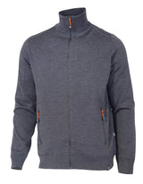 YORK FULL ZIP WINDBREAKER, 100% MERINO WOOL EXTRAFINE  — GRAPHITE MARL