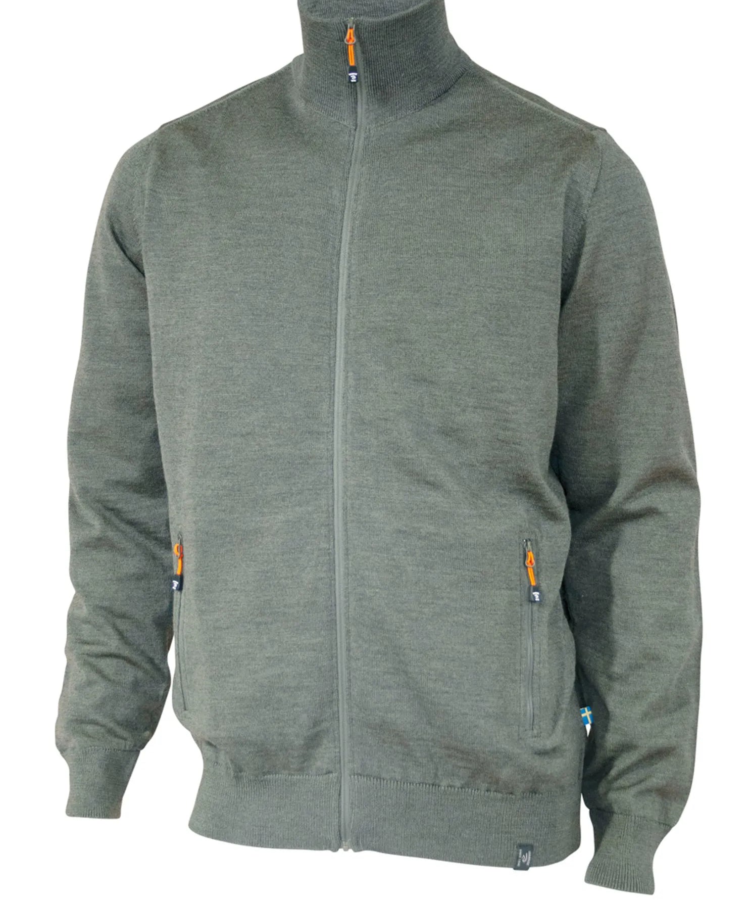YORK FULL ZIP WINDBREAKER, 100% EXTRA FINE MERINOULL — LIGHT LODEN - Ivanhoe of Sweden
