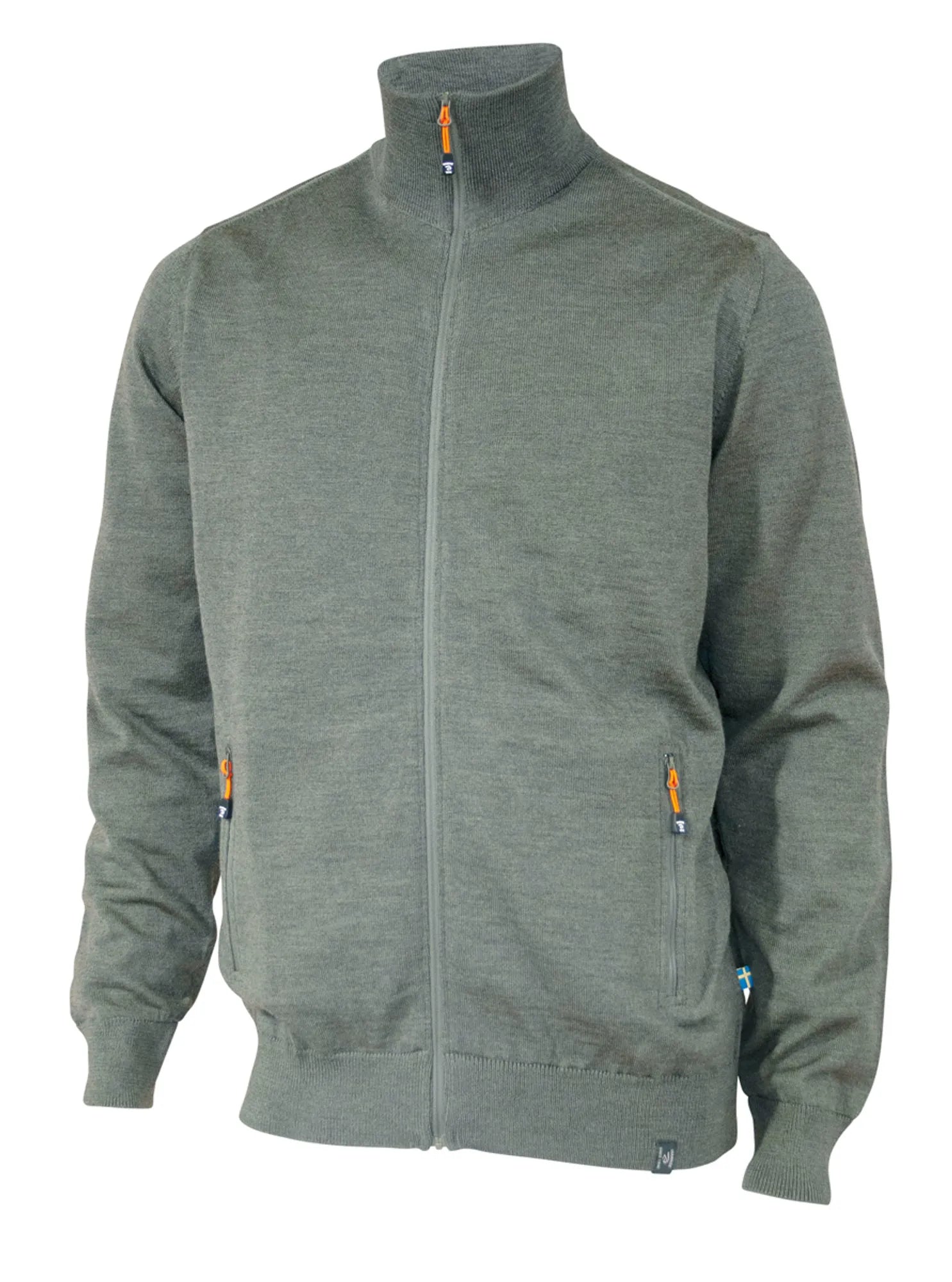 YORK FULL ZIP WINDBREAKER, 100% EXTRA FINE MERINOULL — LIGHT LODEN - Ivanhoe of Sweden